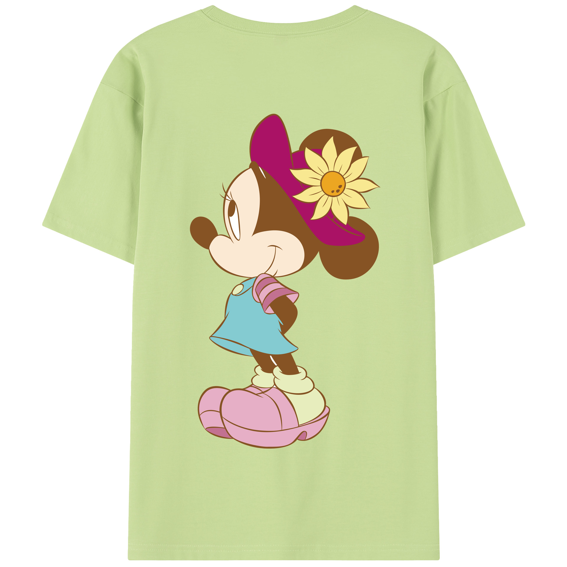 （画像用） ミッキーマウス Mickey Mouse 綿100％半袖Tシャツ（背面プリント）